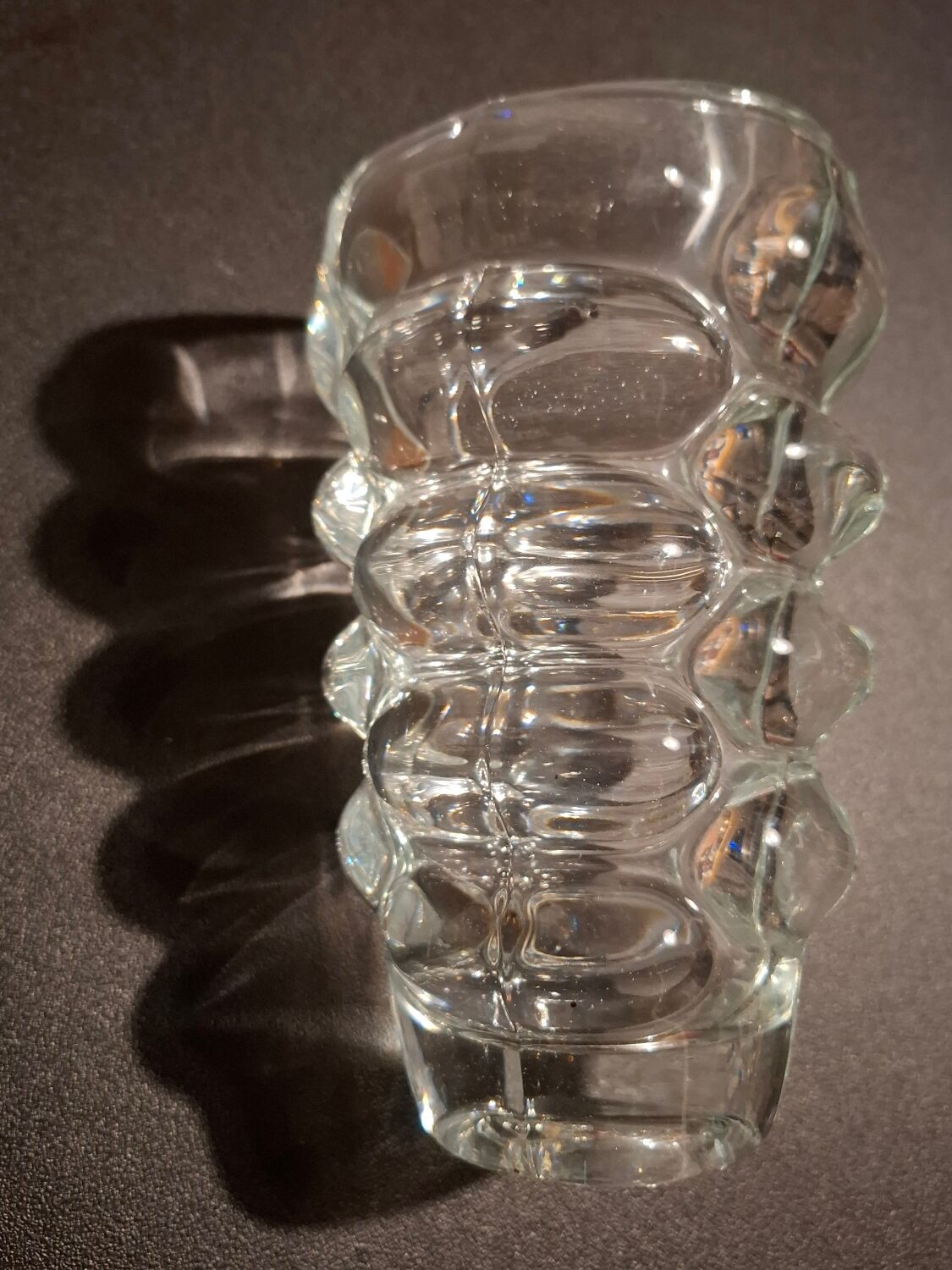 Heavy vintage glass vase