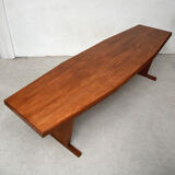 Polygonal teak bistro table