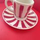 4 coffee cups with saucer. Sarreguemines and Digoin. Kelly model.