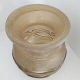 Vase en verre de Murano Scavo avec motif de chaîne