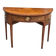 19th century English mahogany half-moon console desk