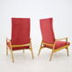 Set of two adjustable armchairs, Thon, 1970