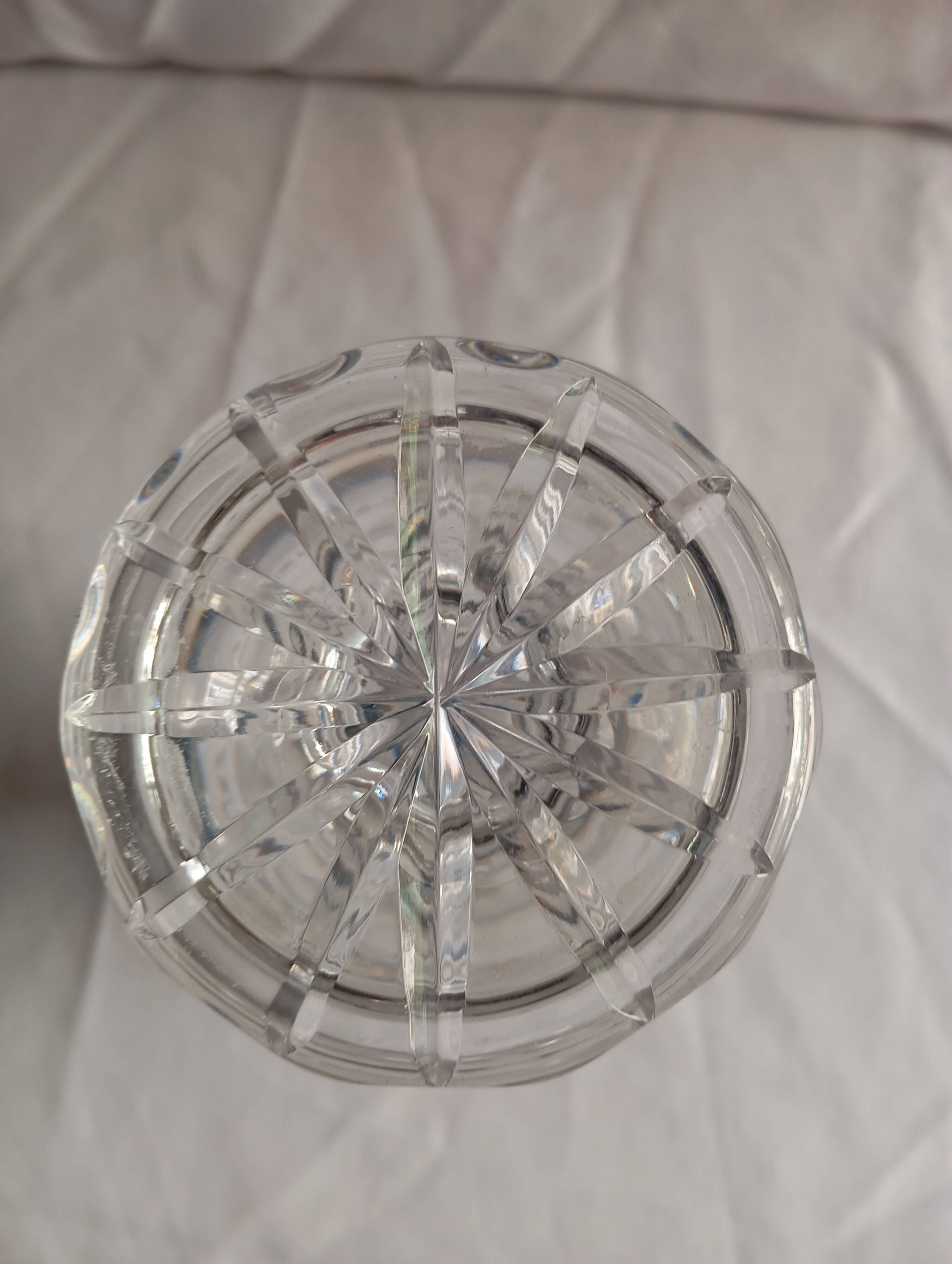Cut crystal vase