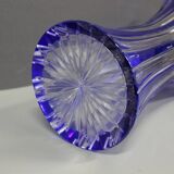 Large Bohemian Crystal Vase, Lotus Model Circa 1950