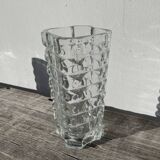 Vase en verre épais transparent classique