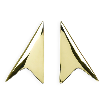 Pair Carl Auböck Minimalist Rocket Brass Bookends #3846, Vienna, Austria