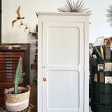 Antique vintage white Parisian wardrobe