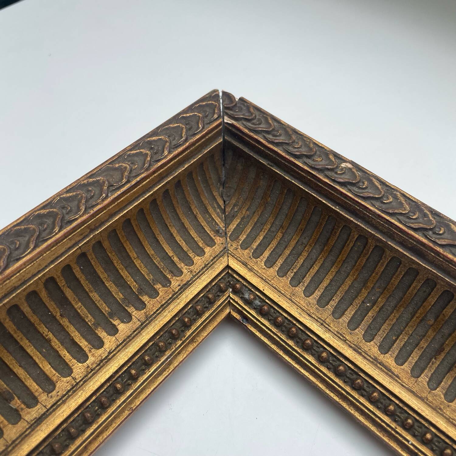 Antique golden wood frame
