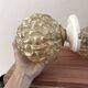 Pair of golden Scandinavian globe wall lights