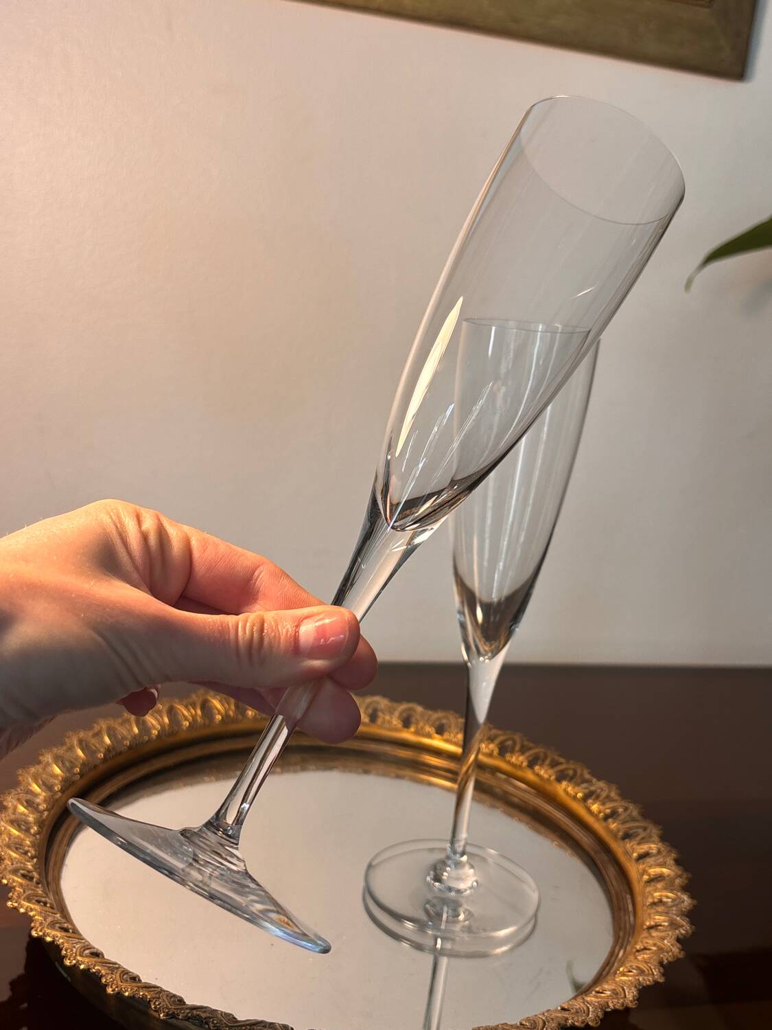 2 Baccarat champagne flutes