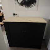 Parisian sideboard in black painted wood