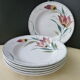 Set of 6 hollow plates in Earthenware of St Amand Hamage