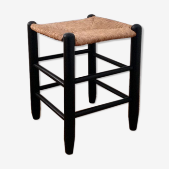 Straw and black stool