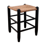 Straw and black stool