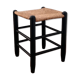 Straw and black stool