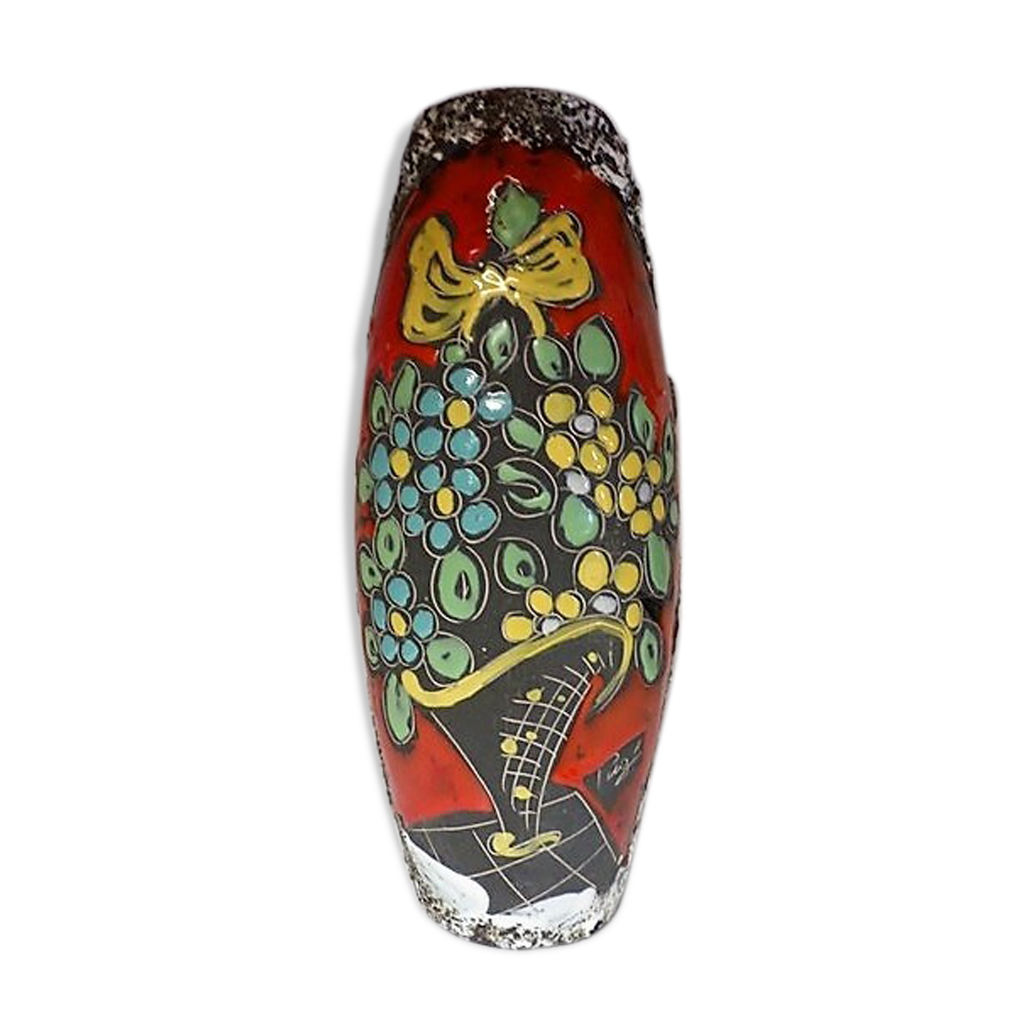 Signed Vallauris Pugi earthenware vase
