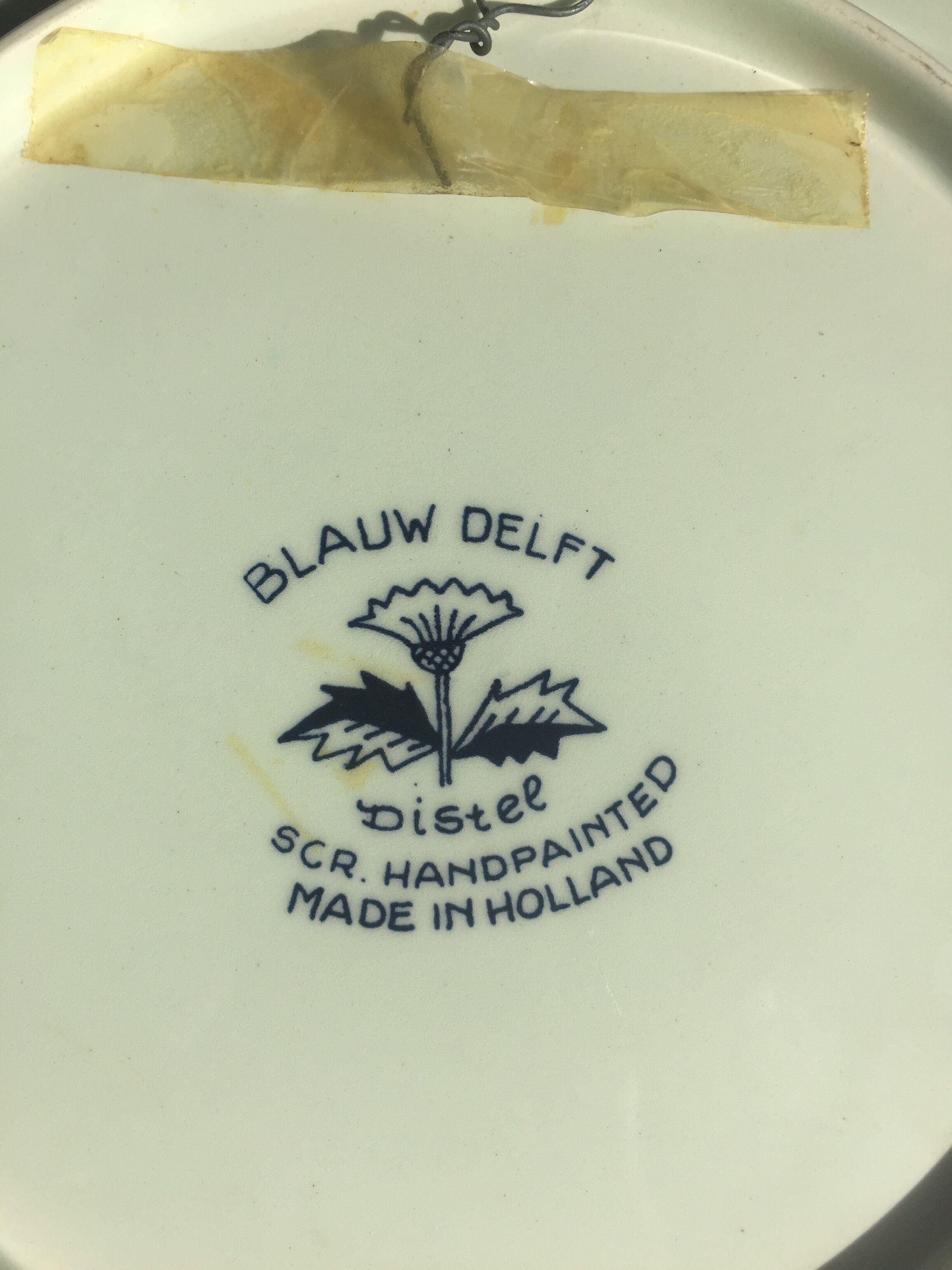 Vintage dish blauw delft