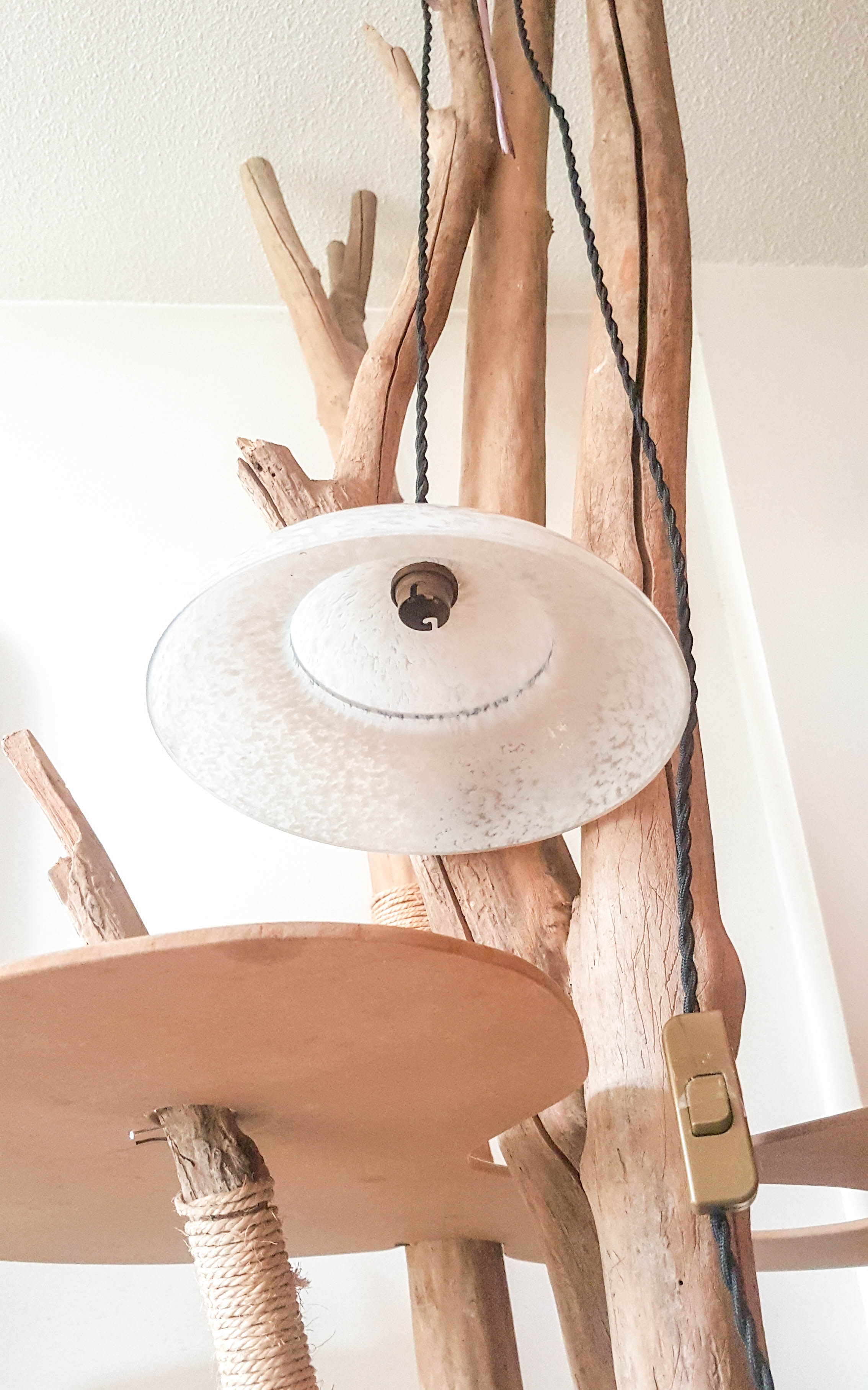 White opaline glass Clichy lamp, vintage pendant light