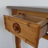 Wooden console table imitating bamboo