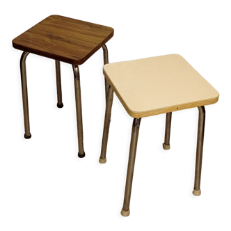 Duo of formica stools