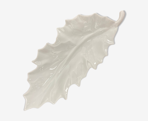 Coupelle forme feuille en porcelaine de Limoges