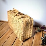 Wicker suitcase 70s