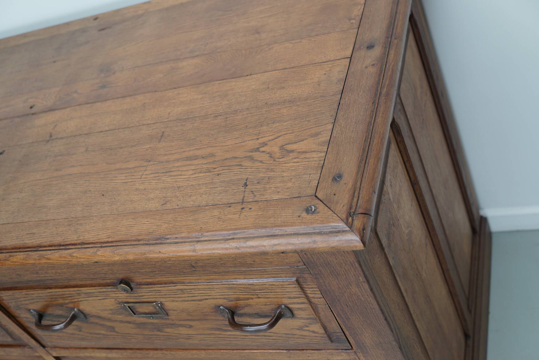 Antique French Oak Apothecary / Filing Cabinet / Kitchen Island, 1920/30s