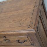 Antique French Oak Apothecary / Filing Cabinet / Kitchen Island, 1920/30s