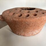 Terracotta farm vase pique flower XXL Folk Art 19th