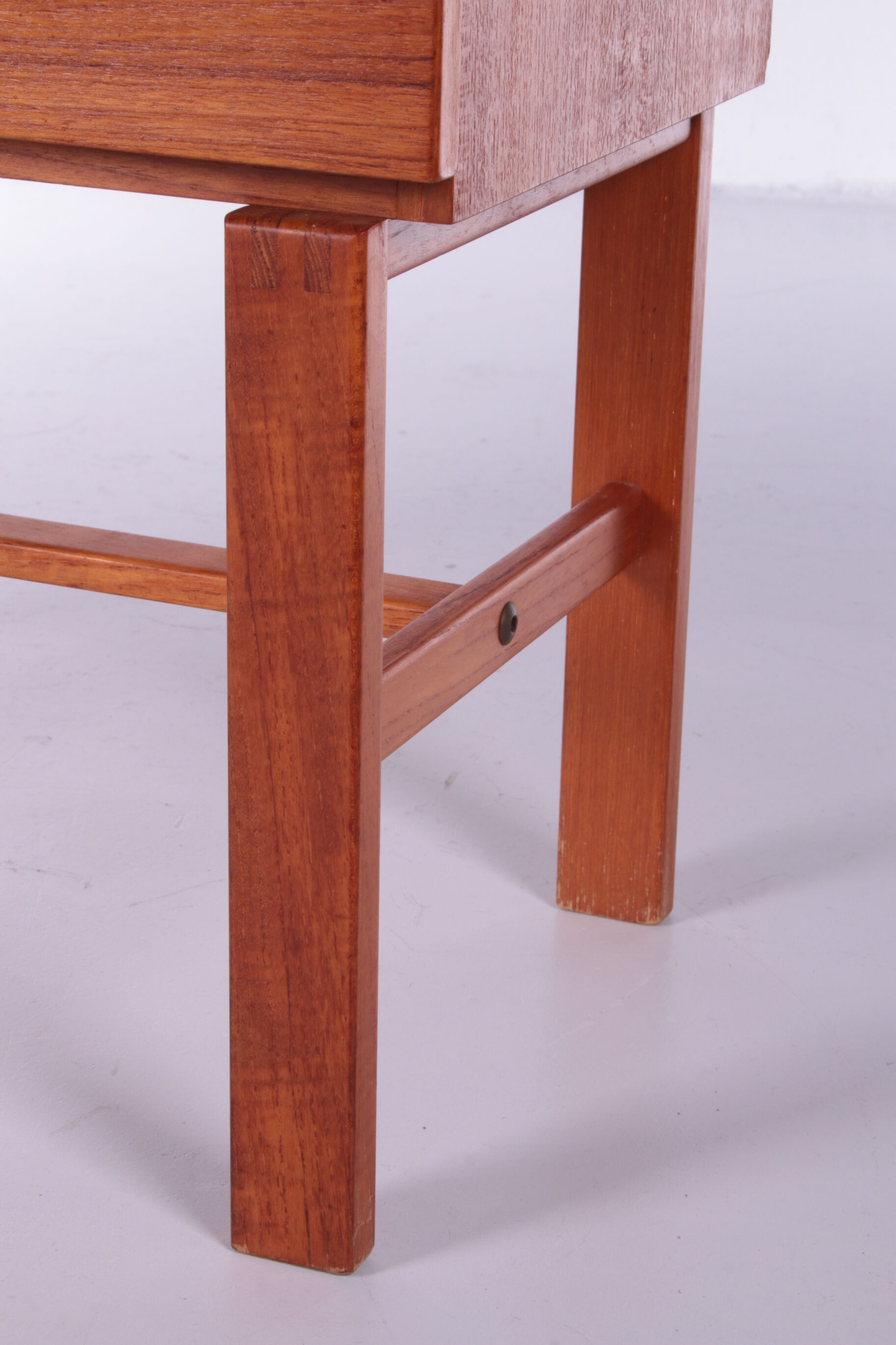 Vintage teak chest of drawers with leather handles by fröseke nybrofabrik, 1970s