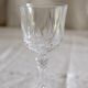 Set of 6 mid-century French crystal wine glasses