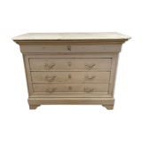 Patinated desk chest of drawers