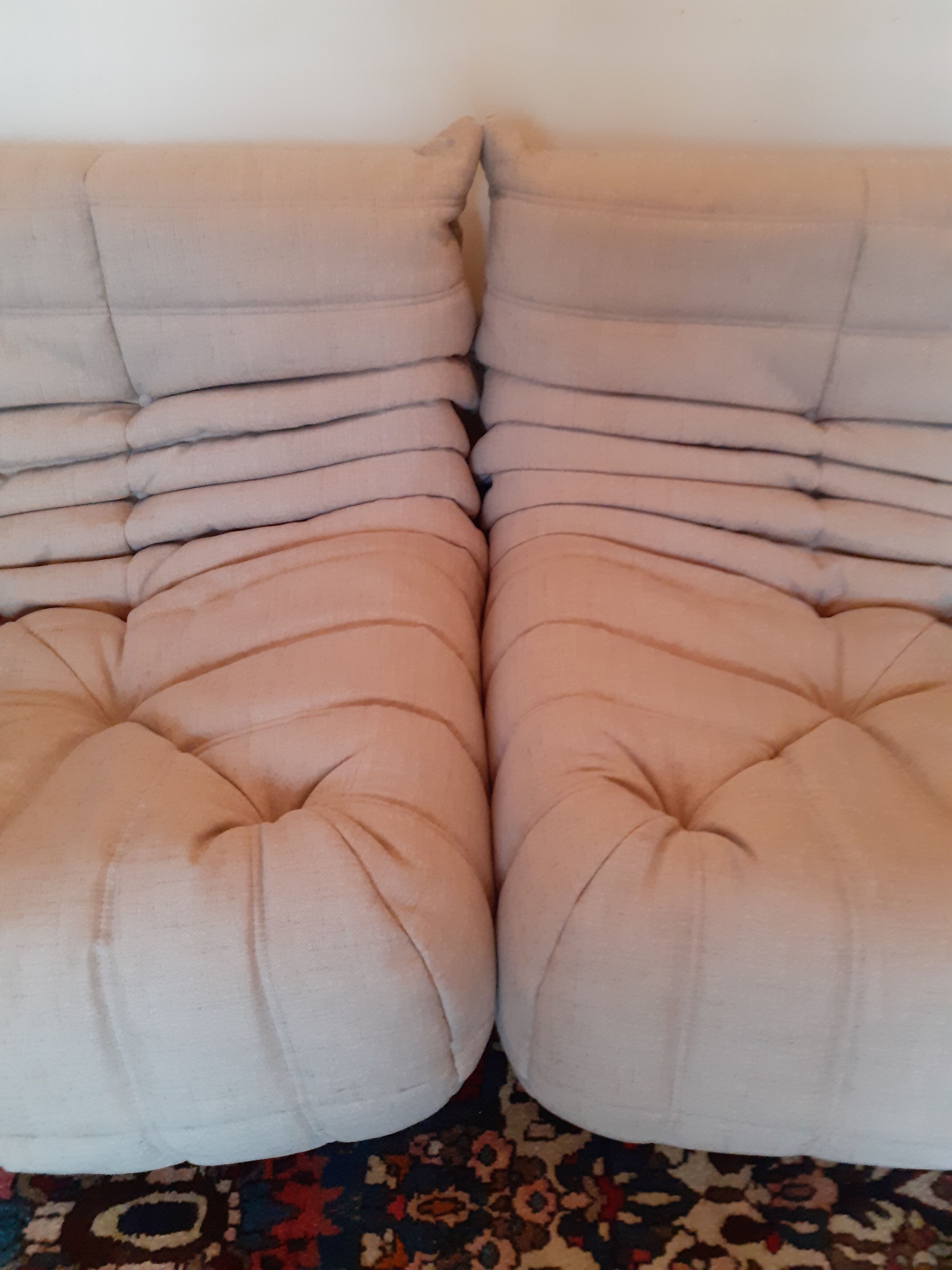 Two corner chairs Togo by Michel Ducaroy