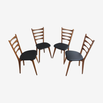 Set of 4 scandinavian chairs