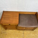 Mid-century retro vintage teak telephone seat by Nathan 1960–1970