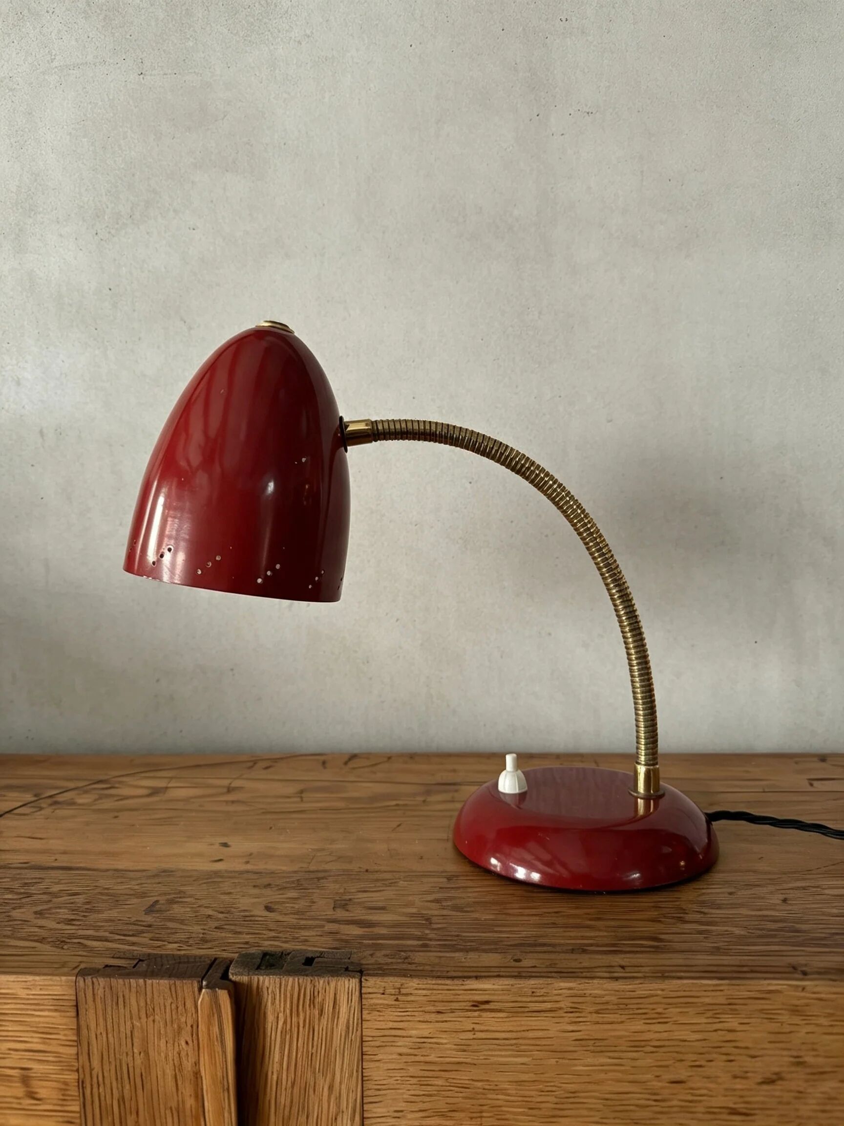 1960s Dutch gooseneck table lamp