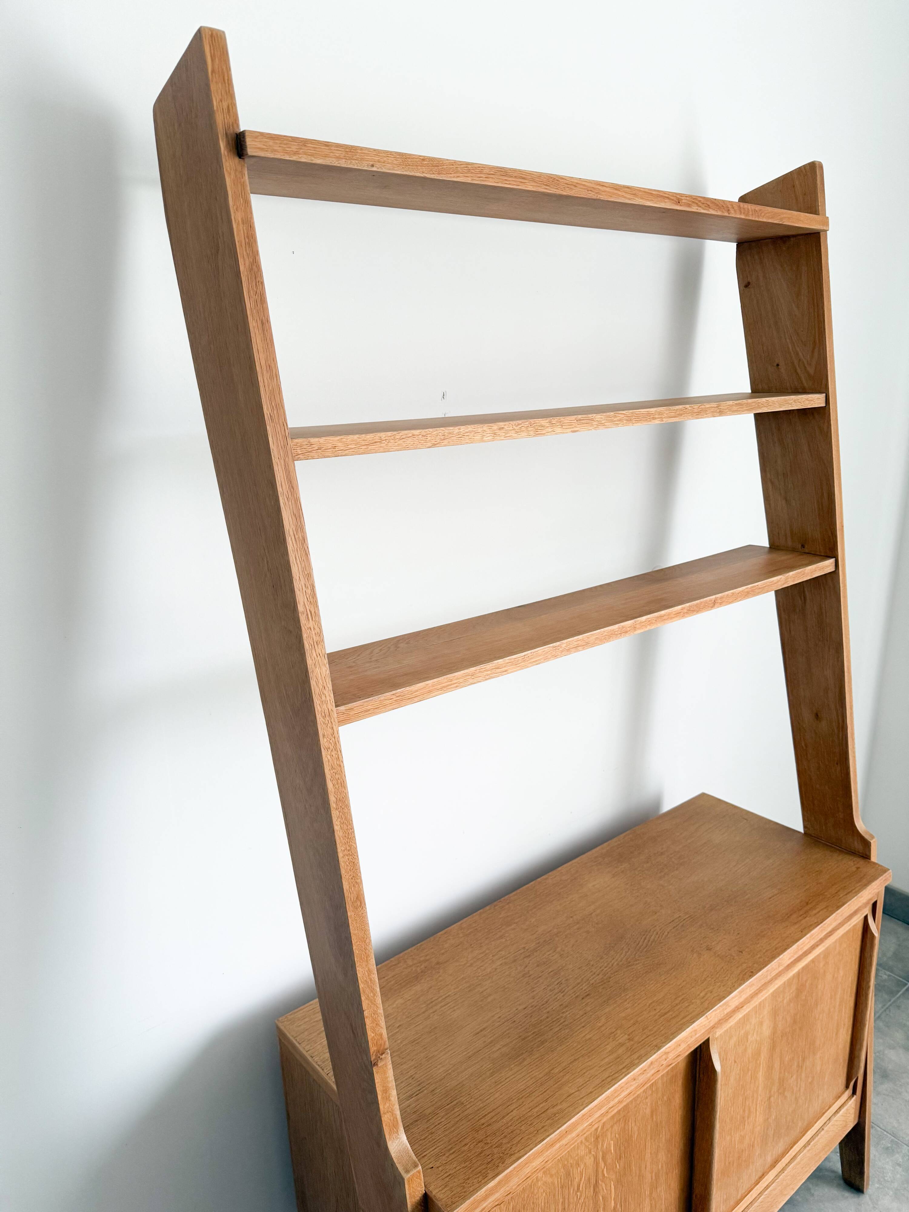 Bibliothèque de style scandinave, pieds compas, 1950/60'