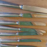 Box 24 silver metal knives, Ravinet Denfert