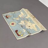 Old double-sided school map, Rossignol edition