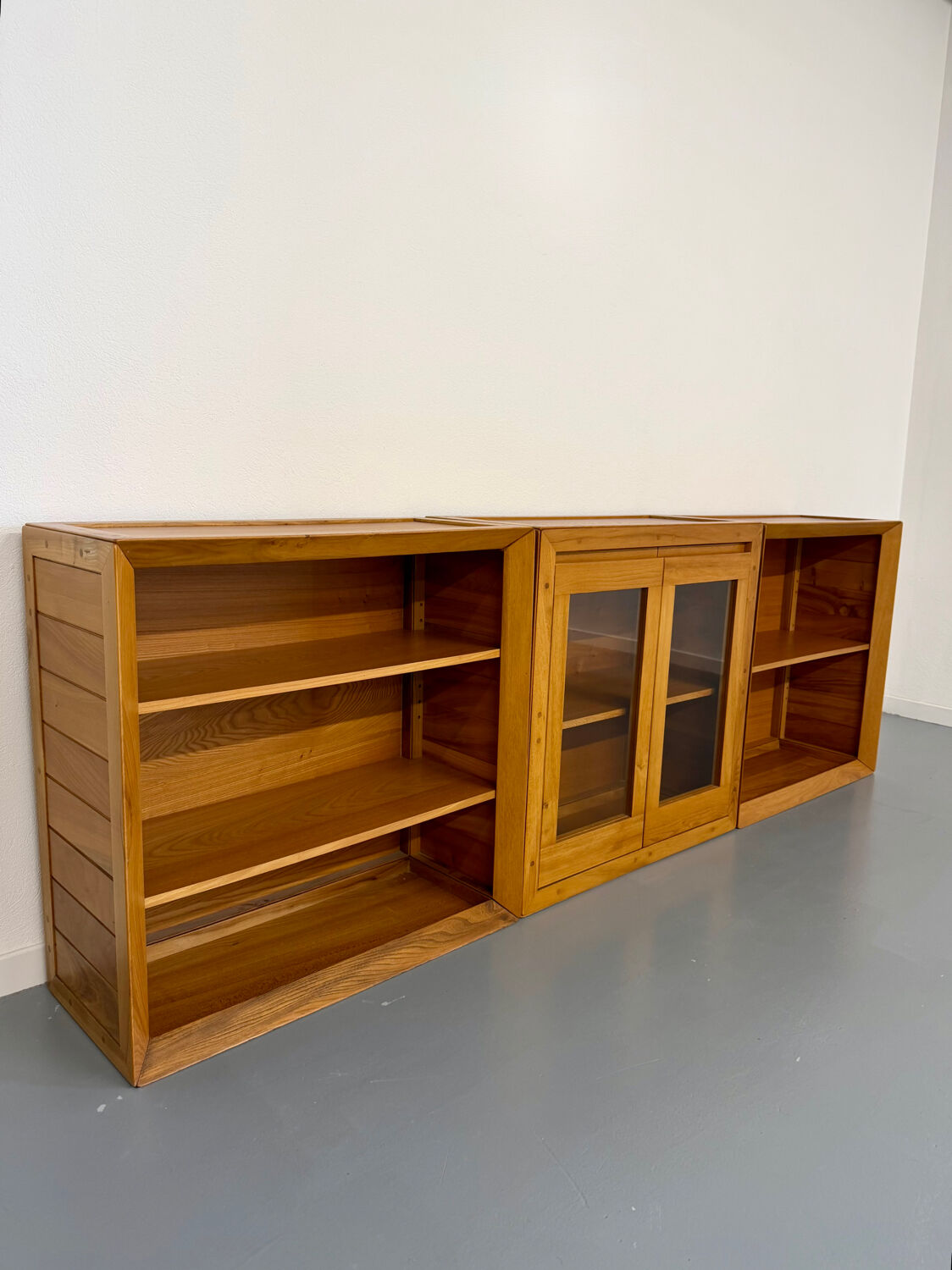 Ensemble modulable enfilade Ateliers Chauvin bois massif  design 70