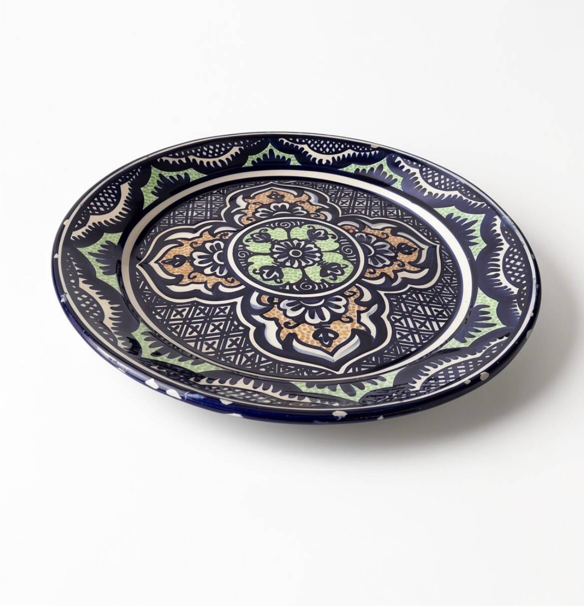 Spanish ceramic plate signed
