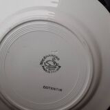 4 vintage flat plates, 22 cm, from St Amand Ceranor, Cotentin pattern