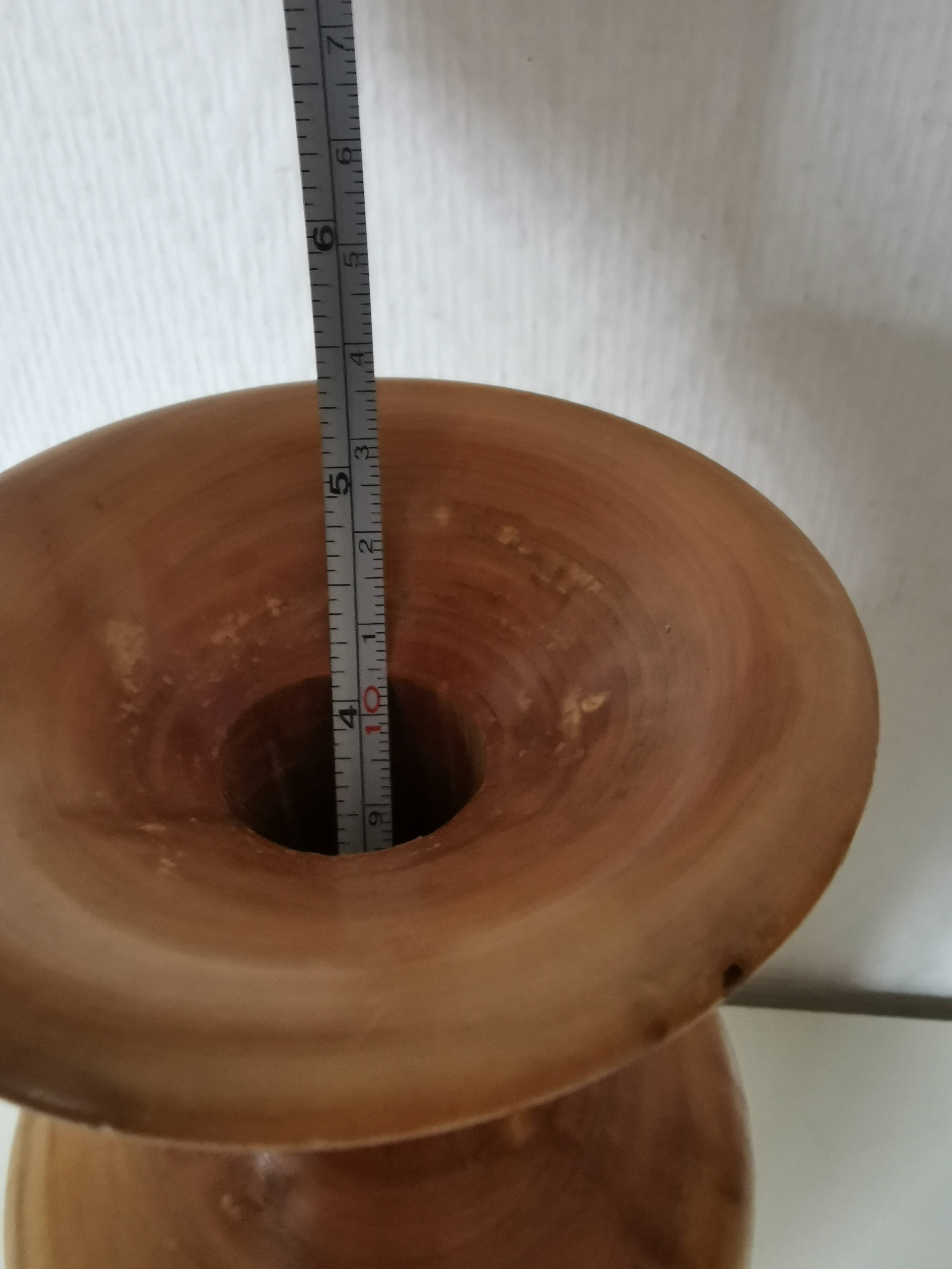 vase, soliflore, candlestick, turned wood, light wood