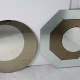 Pair of "kinetic" mirrors, France, circa 1970