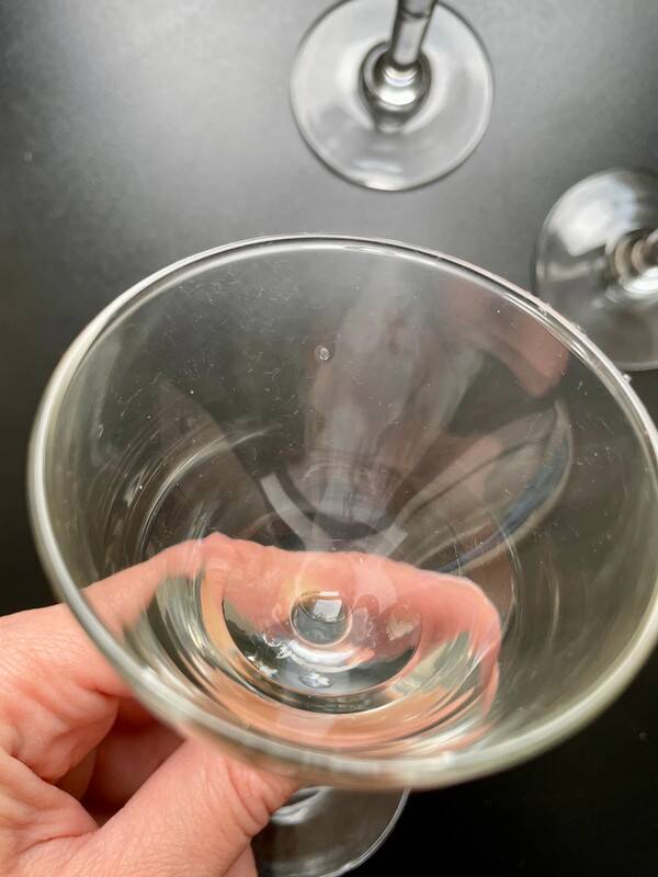 6 antique liqueur glasses