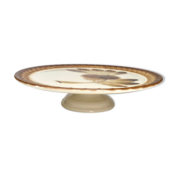 Plat à tarte sur pied vintage