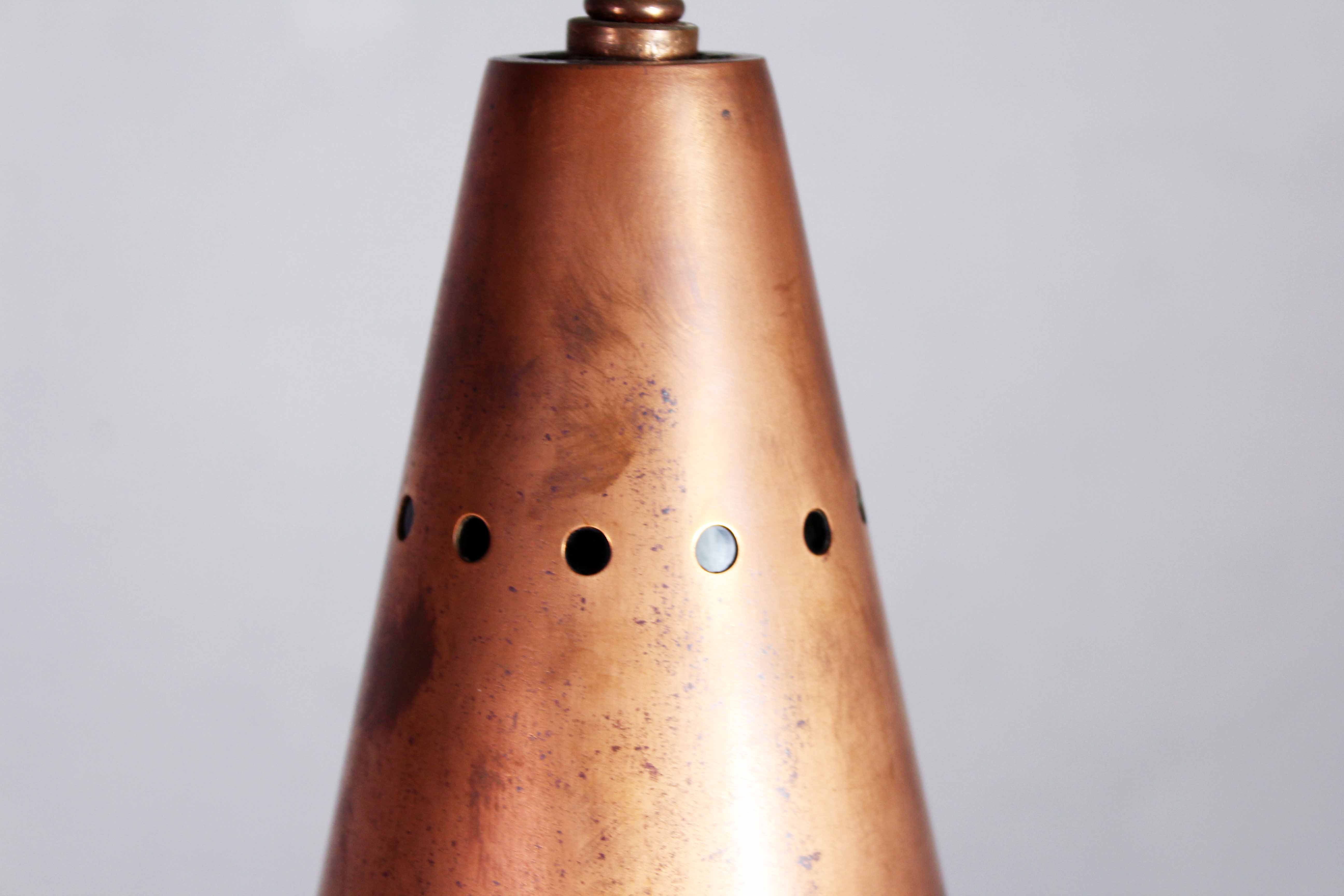 Nanny Still pendant lamp in copper and glass