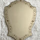 Venetian-style mirror decorated with flowers - 1950s 49x66cm