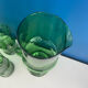 Service a eau carafe et verre vert vintage