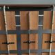 Coat rack wall unit in palisander wood veneer and chrome 1960s